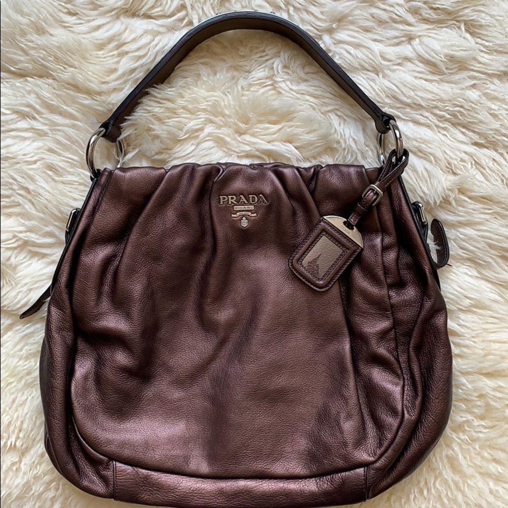 Prada leather shoulder bag